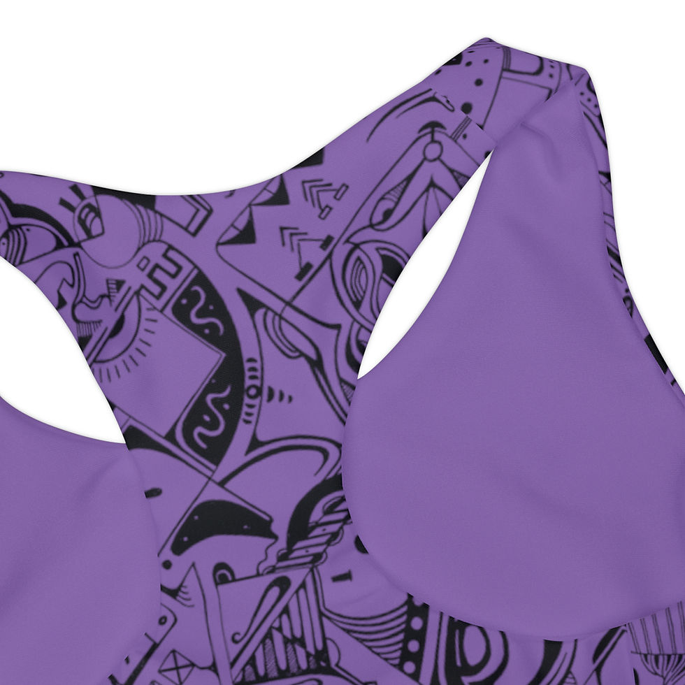 Thumbnail: Girls Two Piece Swimsuit (AOP) - Spinnaroony (light purple)
