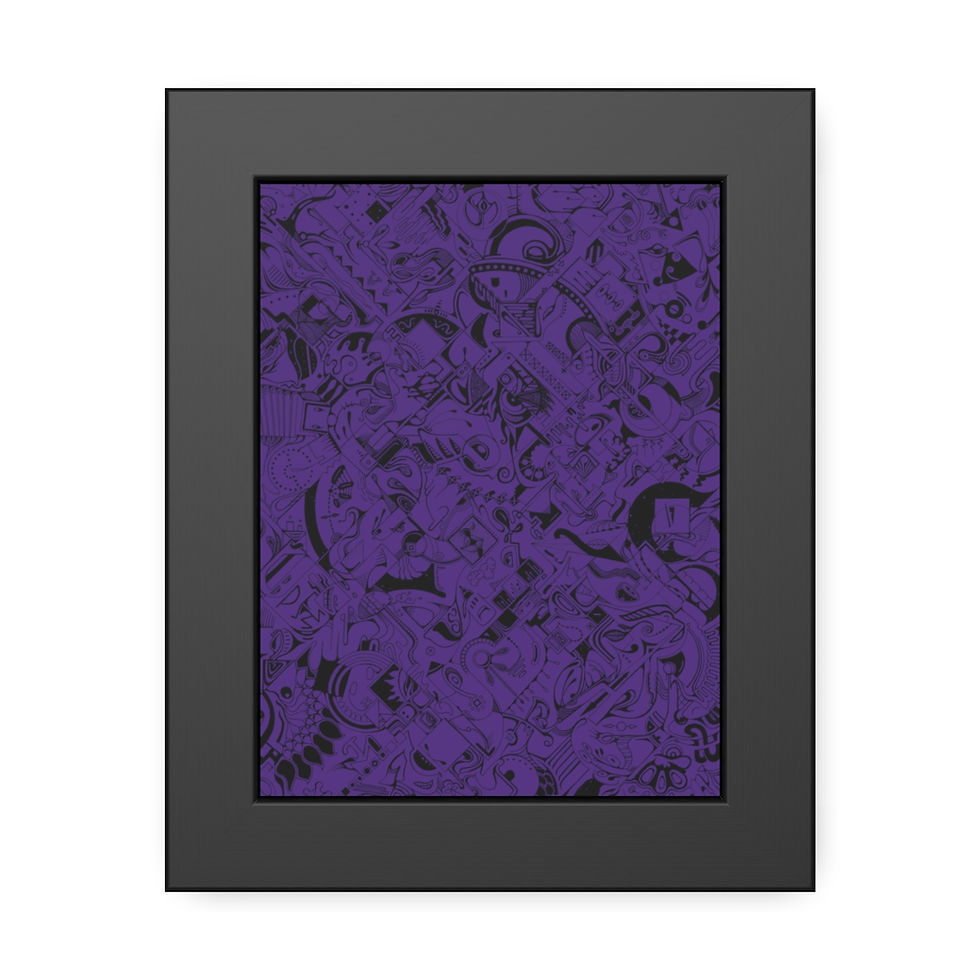 Thumbnail: Framed Paper Posters - Spinnaroony (purple)