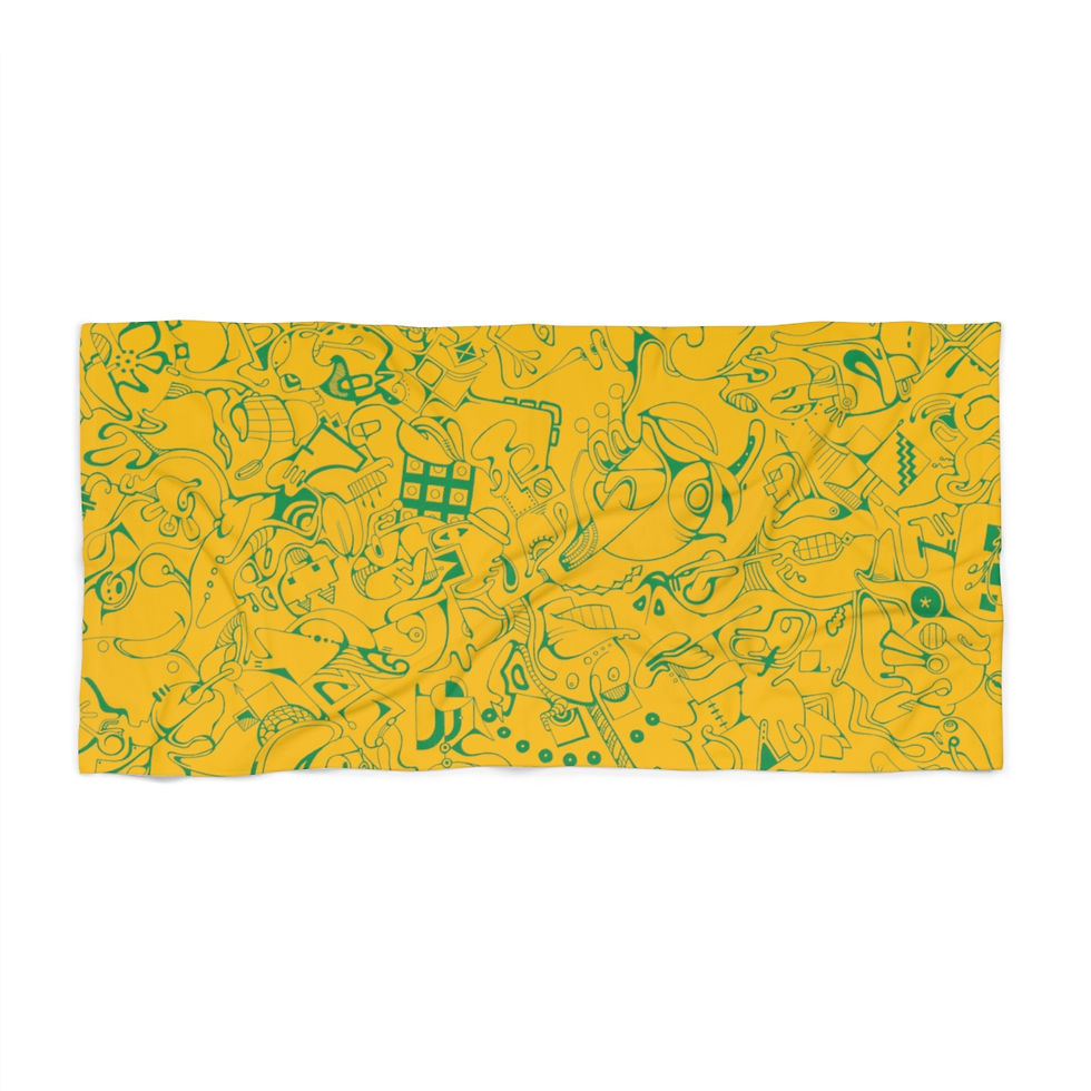 Thumbnail: Beach Towel - Spinnaroony 2 (yellow)