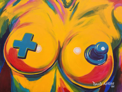 boobs video games large breasts painting