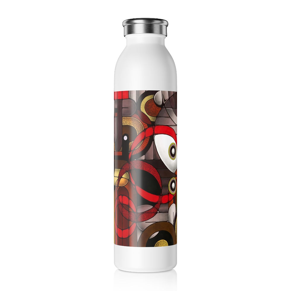 Thumbnail: Slim Water Bottle - The World Is On Fire