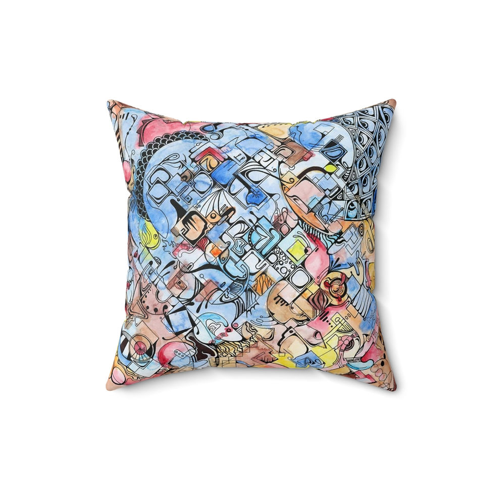Thumbnail: Polyester Square Pillow - Trap Doors 2