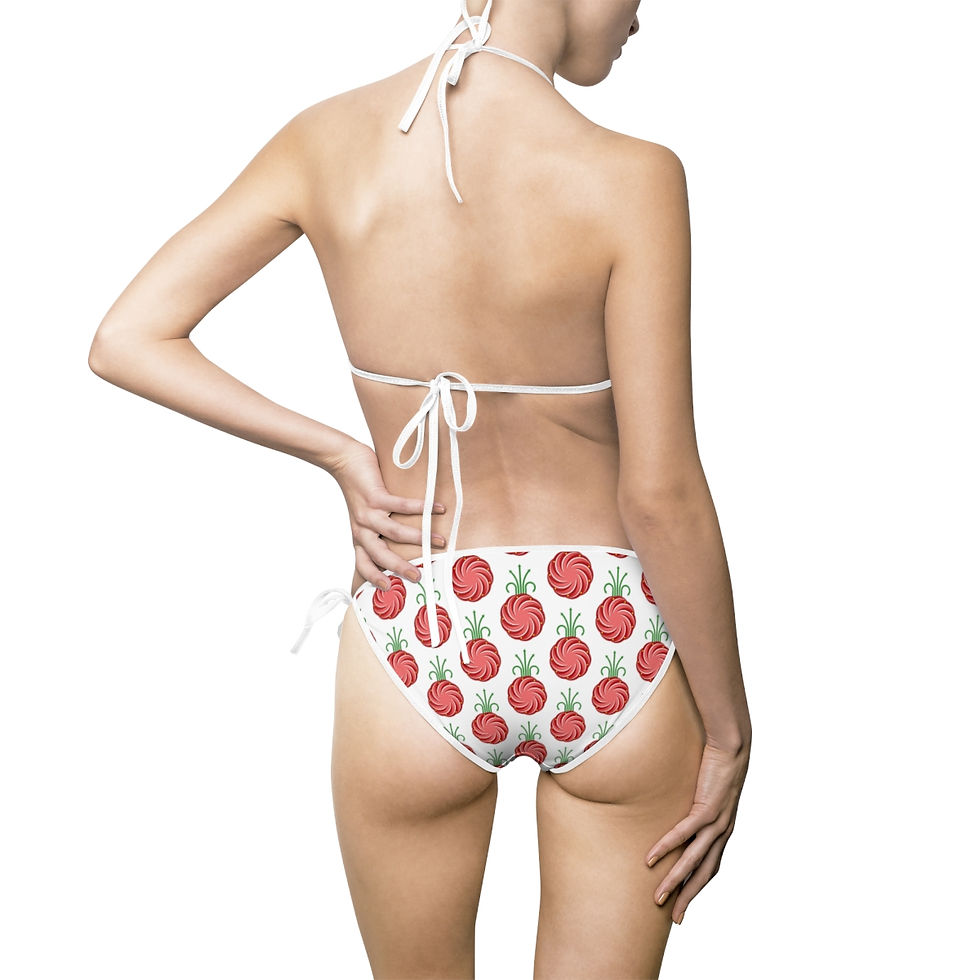 Thumbnail: Women's Bikini (AOP) - Strawberry Deconstructed (white)