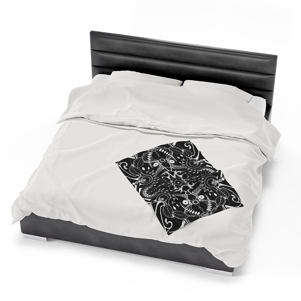 Thumbnail: Velveteen Plush Blanket - Nightshade