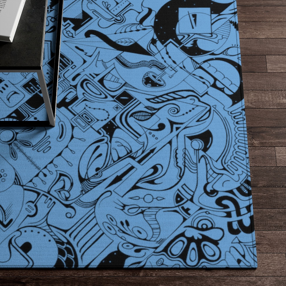 Thumbnail: Dornier Rug - Spinnaroony (light blue)