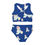 Thumbnail: Girls Two Piece Swimsuit (AOP) - Mario Mario (dark blue)