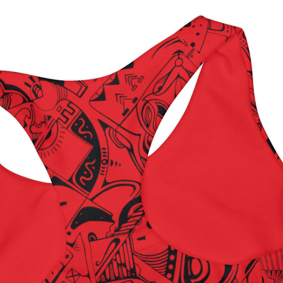 Thumbnail: Girls Two Piece Swimsuit (AOP) - Spinnaroony (red)