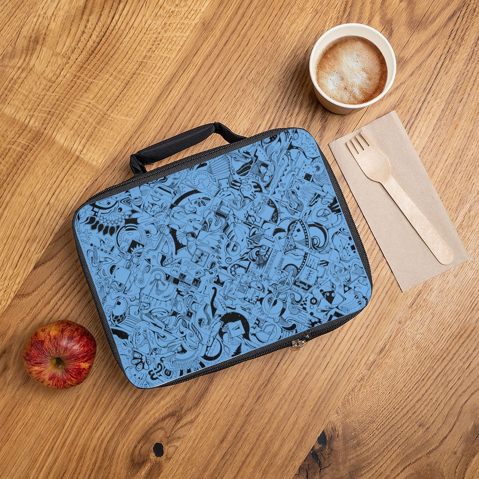 Thumbnail: Lunch Bag - Spinnaroony (light blue)