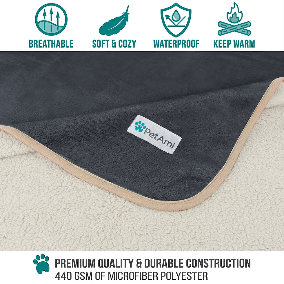 Thumbnail: Waterproof Dog Blanket for Large Giant Dogs, Pee Proof Pet Blanket Sherpa Fleece