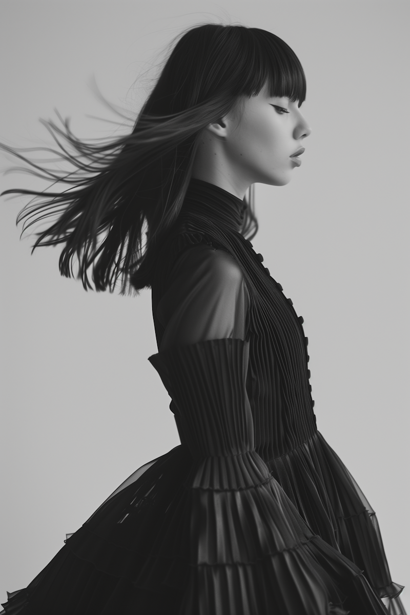 Monochromatic Portrait of Woman with Flowing Hair.png