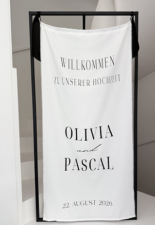 Willkommensschild Textil