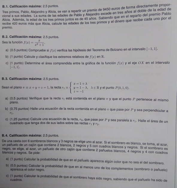 Opinión sobre el examen de Matemáticas II de la EVAU en Madrid. Ordinaria 2021-2022