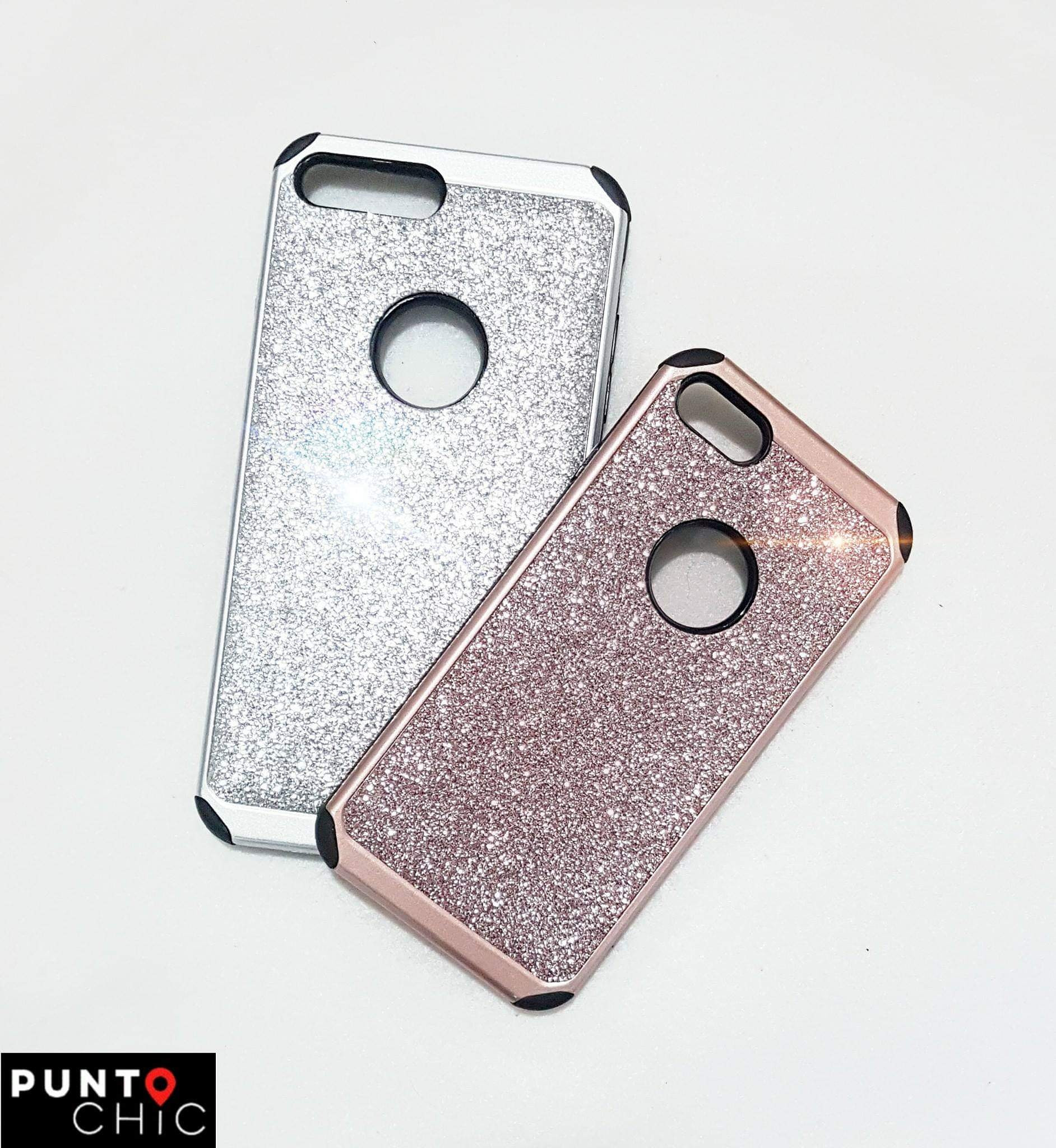 Case alto impacto con glitter 