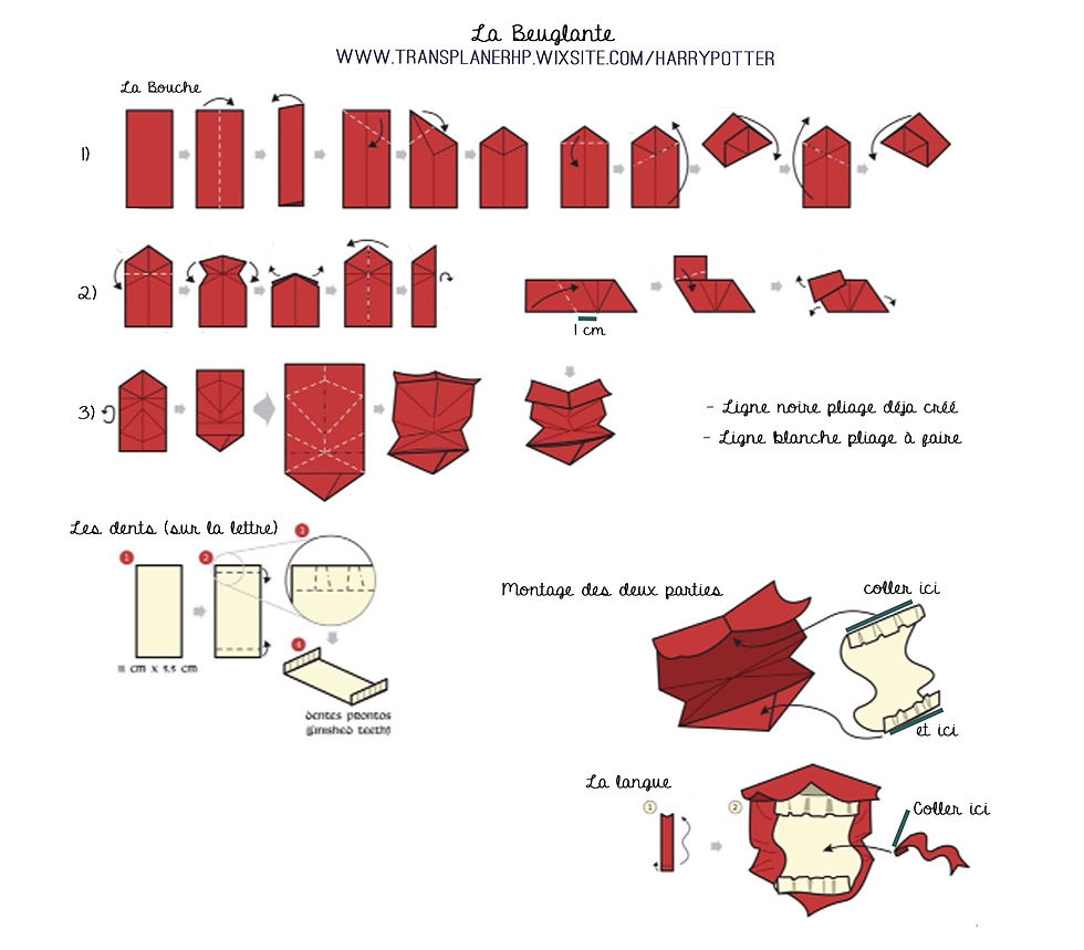 diy la beuglante pliage et fichiers à imprimer harry potter