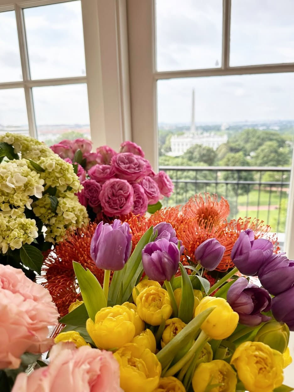 gala flowers from a fundraiser