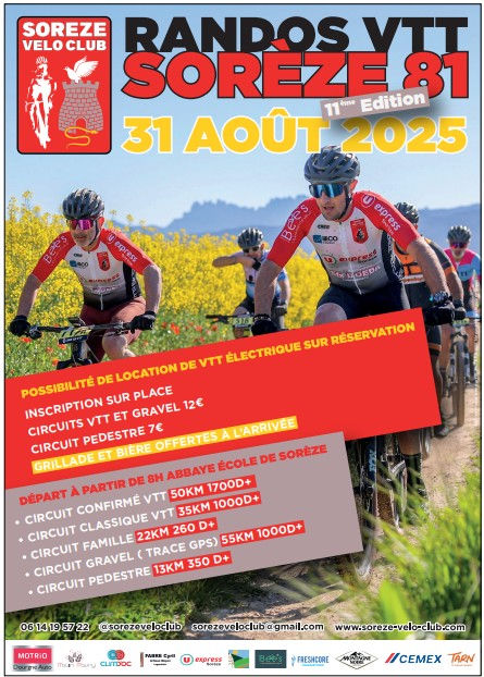 Rando VTT, Gravel et Pédestre à SOREZE