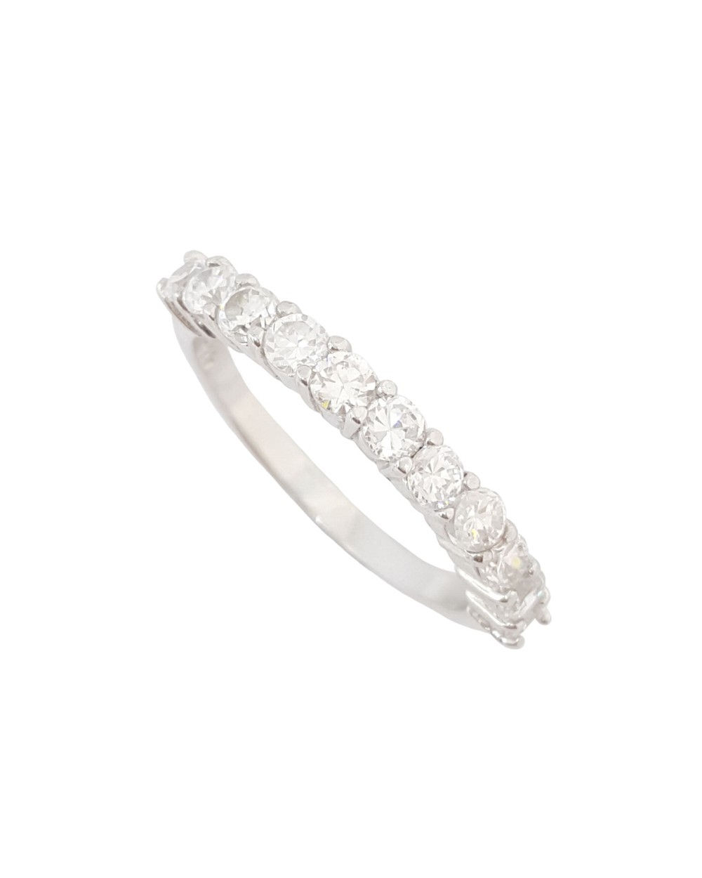 0.77ctw Cubic Zirconia Eternity Band in 925 Sterling Silver- Size 7