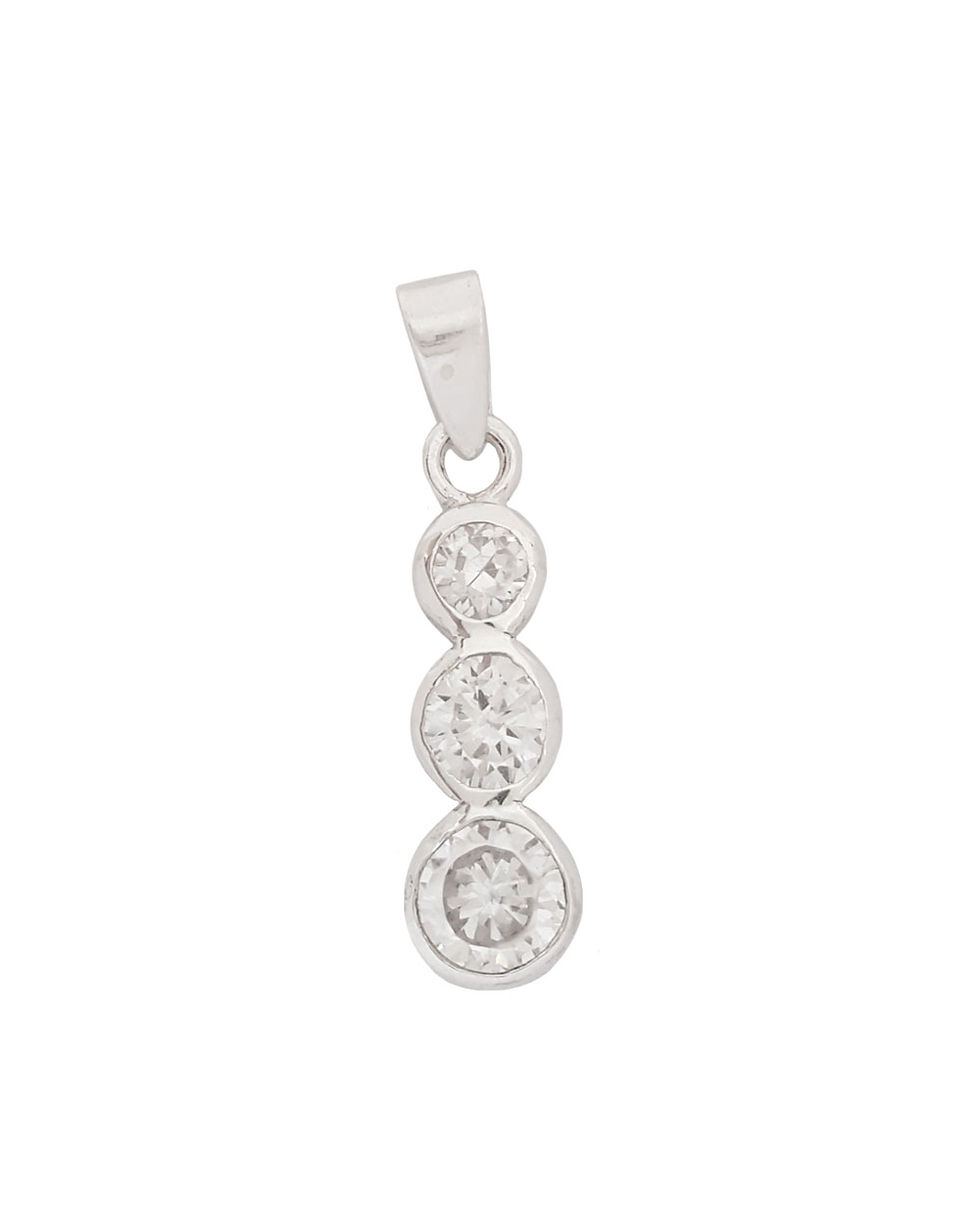925 Sterling Silver Trilogy CZ Pendant