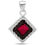 Thumbnail: Natural Diamond and Garnet Pendant in 925 Sterling Silver