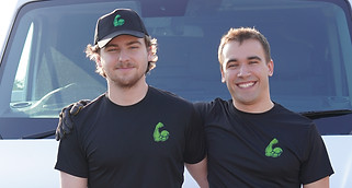 Ethan and Lucas from Buff Removals smiling while offering a free quote in Horfield.