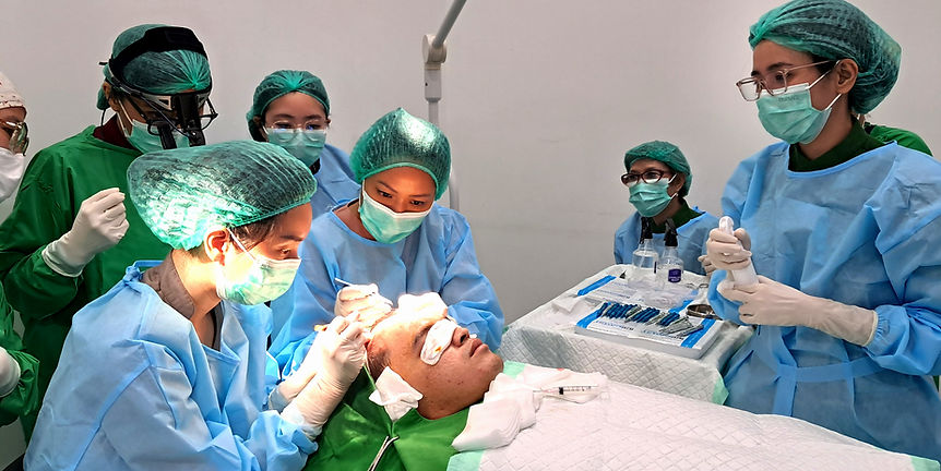 Medical Team performing Hair transplant in Bali