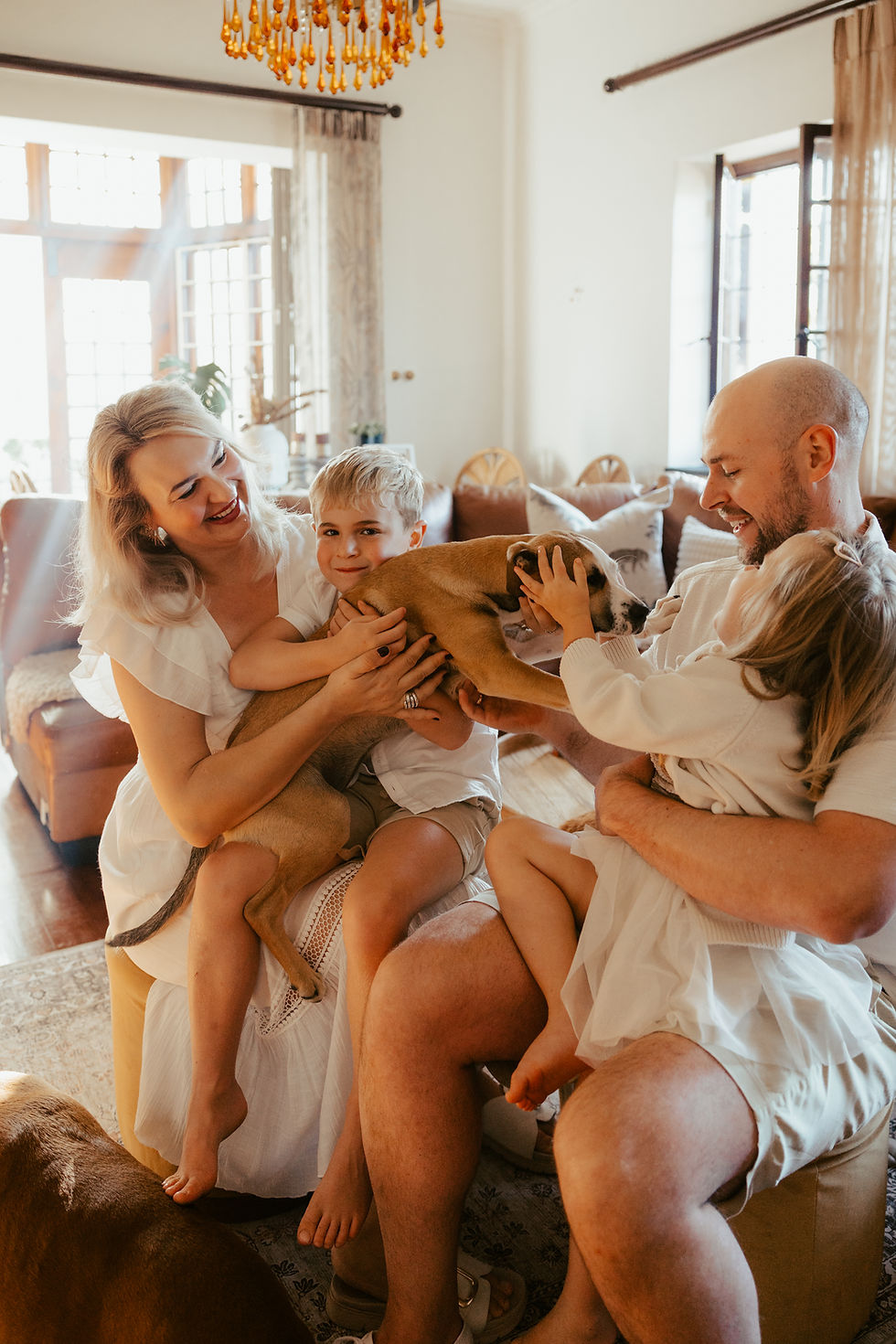 A Golden At-Home Family Photoshoot in Newlands, Cape Town