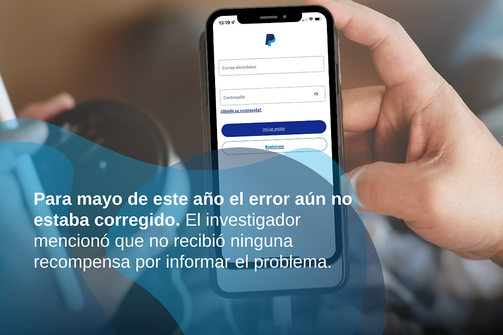 Aplicación de Paypal en un celular