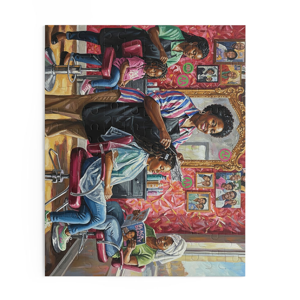 Thumbnail: Black Hair Salon Scene Puzzle | Jigsaw Puzzle