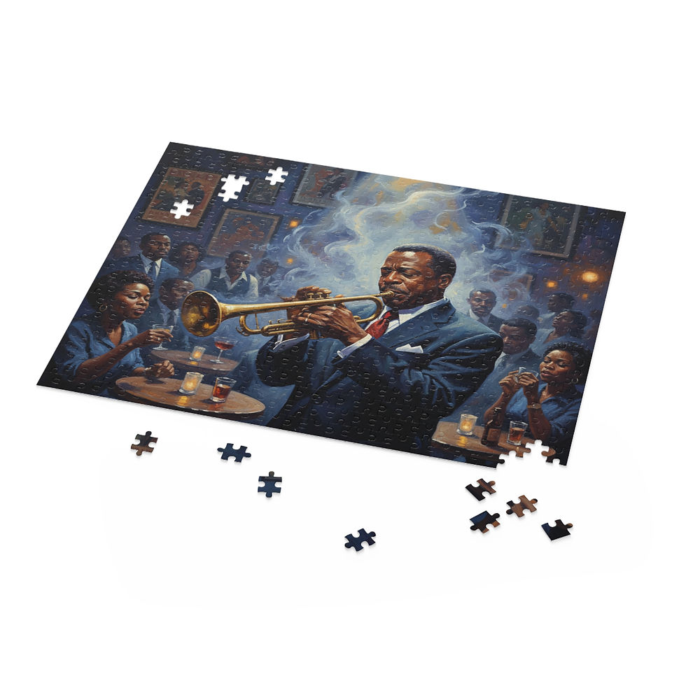 Thumbnail: Jazz Trumpet Player Jigsaw Puzzle | Blues Club Scene, 120/252/500-Piece