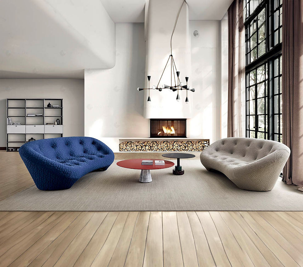 Thumbnail: Shell-Like Shape Cosy Sofa (Grey)