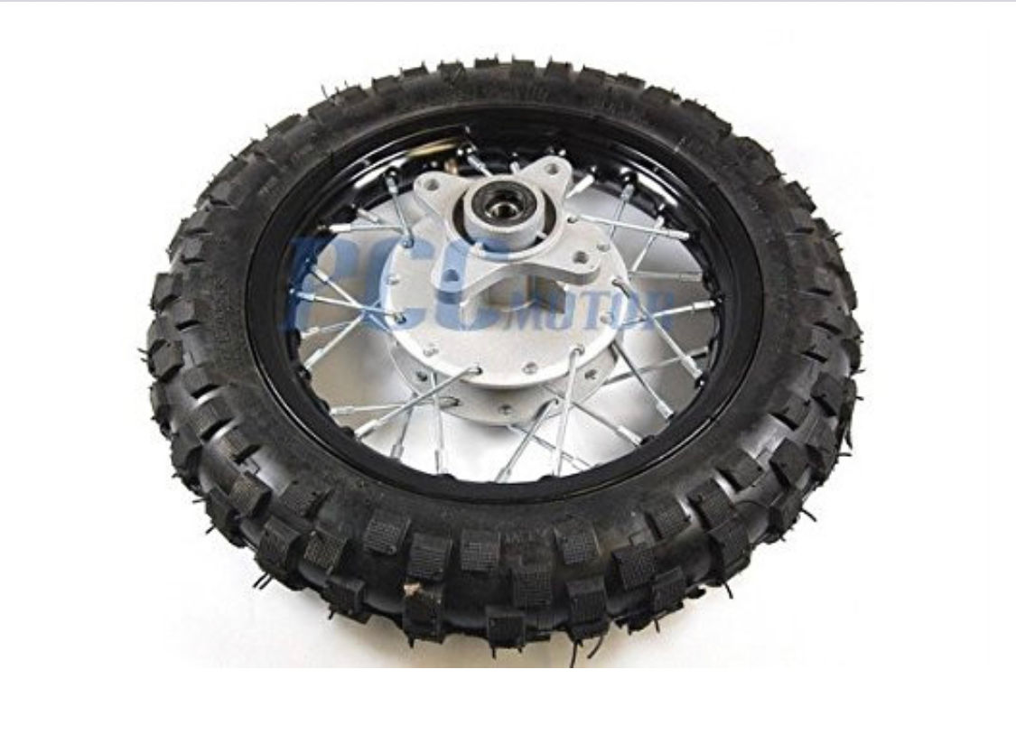 9L 10" BLACK REAR RIM WHEEL HONDA XR50 CRF50 50 DRUM STOCK 12mm