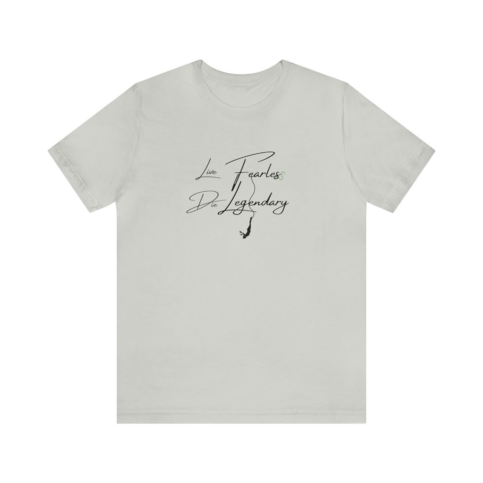Thumbnail: LIVE FEARLESS DIE LEGENDARY UNISEX JERSEY SHORT SLEEVE TEE