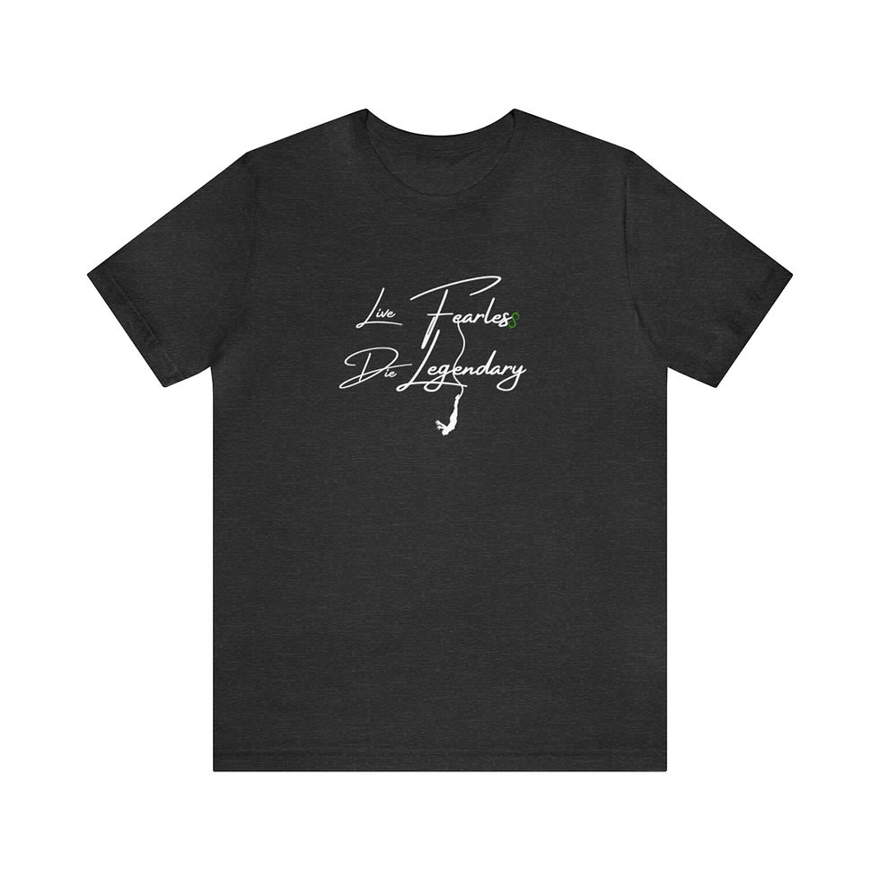 Thumbnail: LIVE FEARLESS DIE LEGENDARY UNISEX JERSEY SHORT SLEEVE TEE