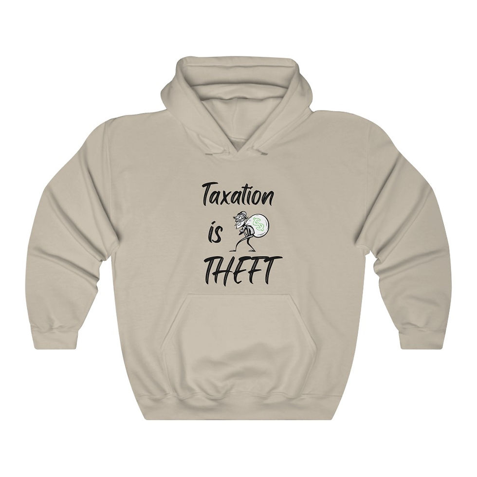 Thumbnail: TAXATION IS THEFT UNISEX HEAVY BLEND™ HOODED SWEATSHIRT