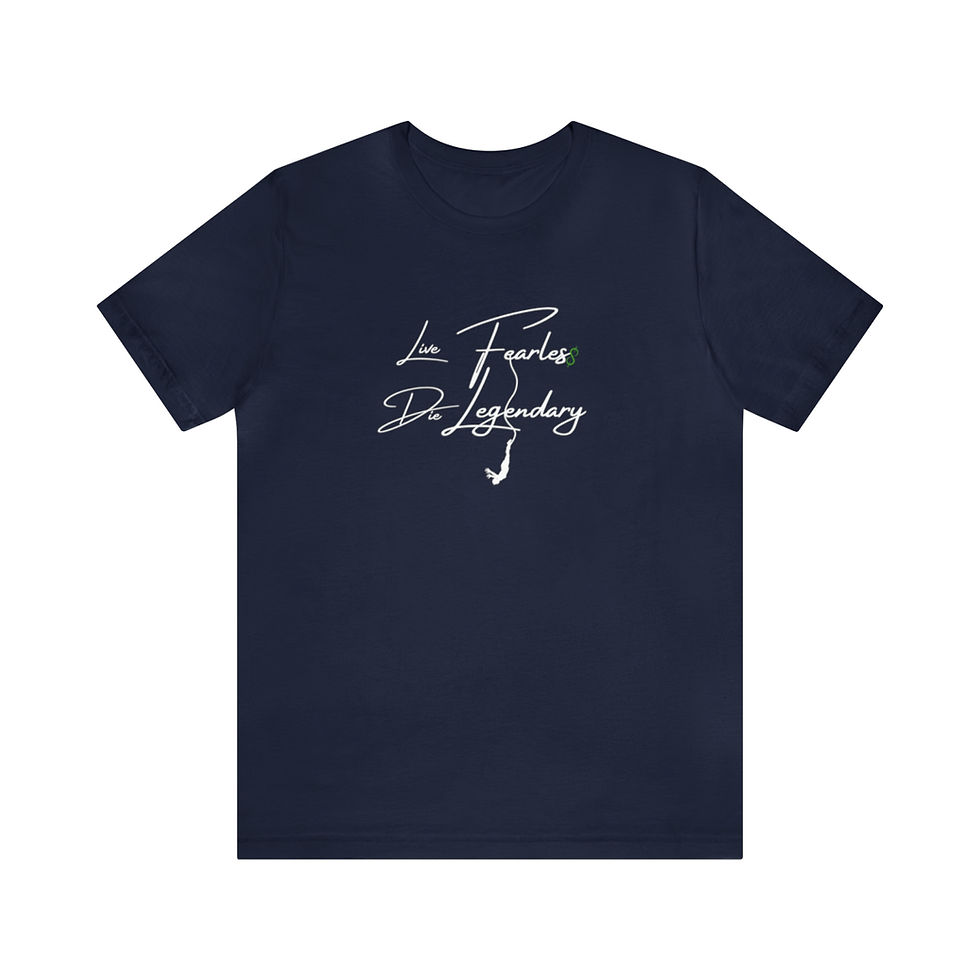 Thumbnail: LIVE FEARLESS DIE LEGENDARY UNISEX JERSEY SHORT SLEEVE TEE