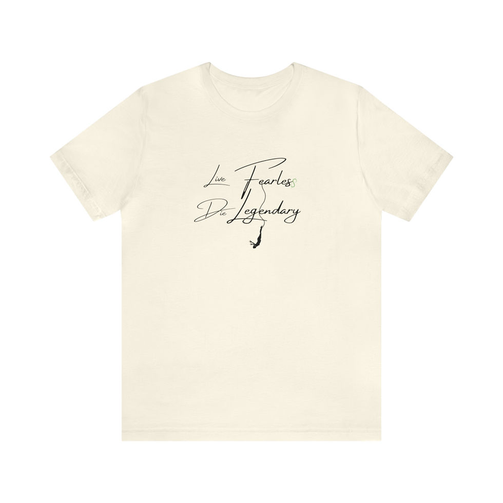 Thumbnail: LIVE FEARLESS DIE LEGENDARY UNISEX JERSEY SHORT SLEEVE TEE