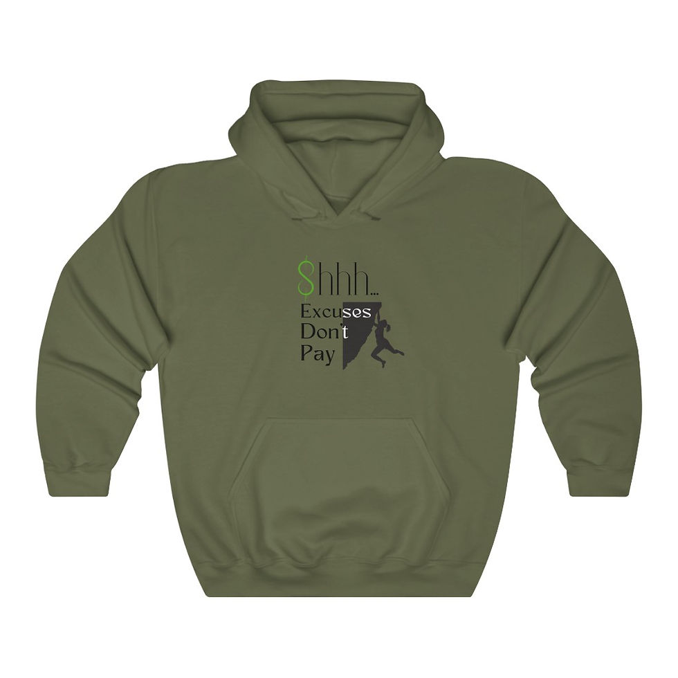 Thumbnail: SHHH EXCUSES DON'T PAY UNISEX HEAVY BLEND™ HOODED SWEATSHIRT