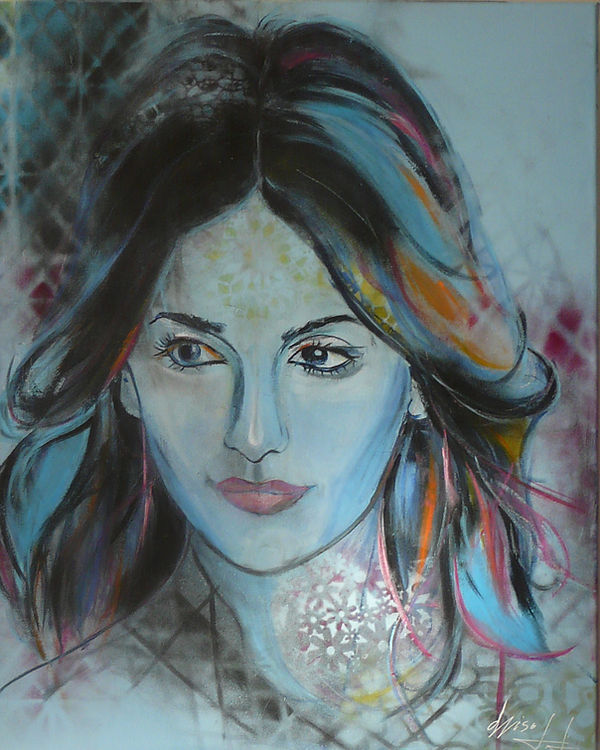 portrait contemporain sur toile 