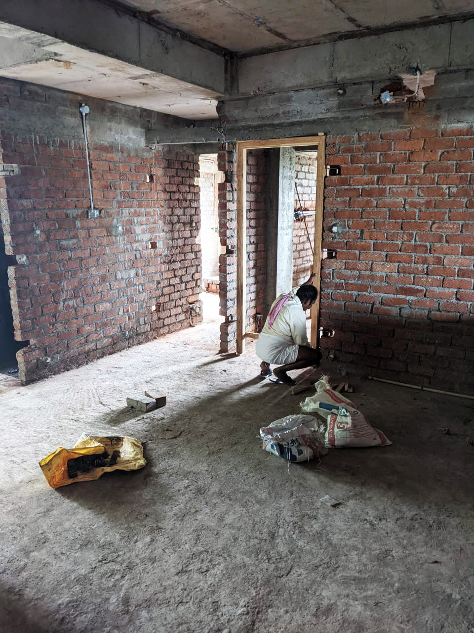 WIP door frame fixing