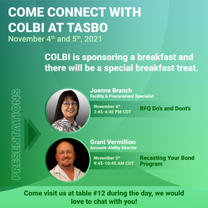 Come Connect with COLBI at TASBO