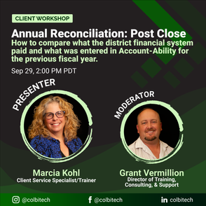 Annual Reconciliation: Post Close