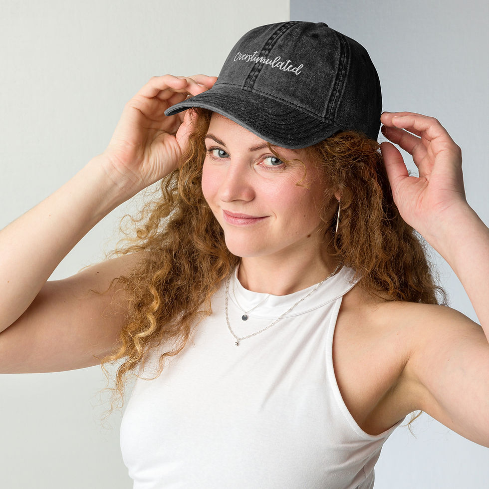 Thumbnail: Overstimulated | Vintage Cotton Twill Cap Embroidered