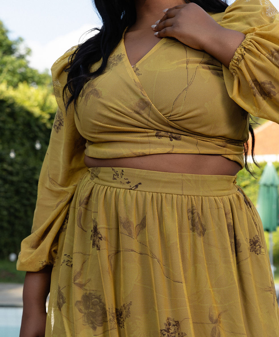 Miniatura: Blusa Gabriela Floral Mostarda