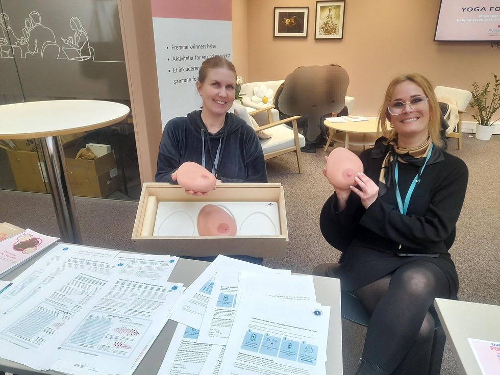 Hanne og Solbjørg fra Kreftforeningen 