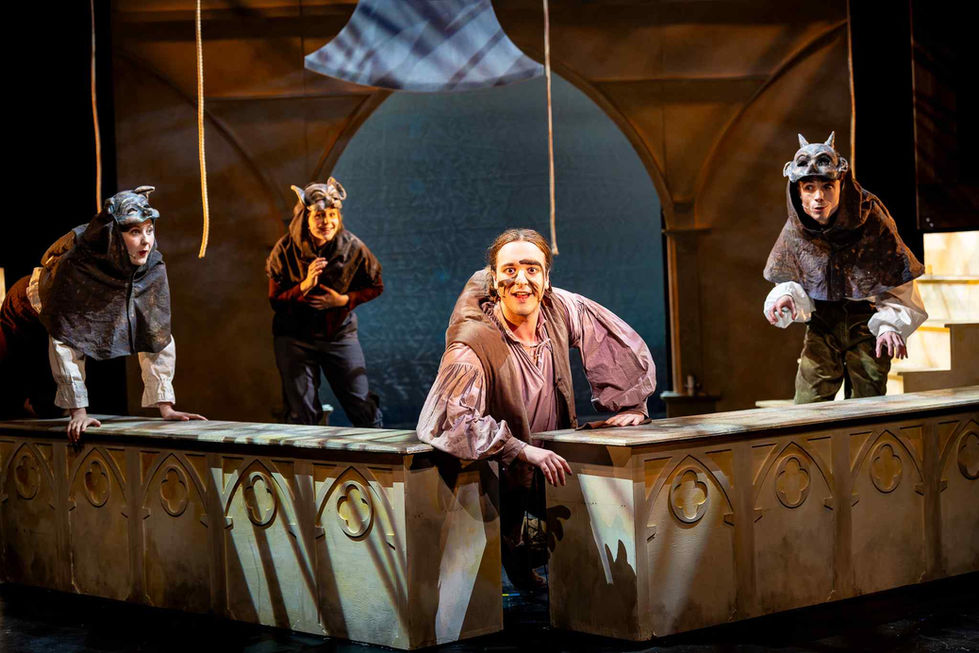 A production photo of the hunchback in the bell tower