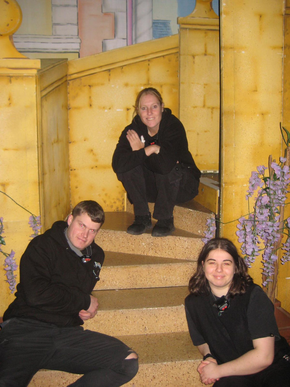 A photo of the other stage crew and me on the stage