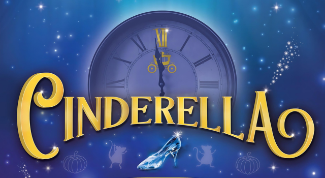 A promo image with the title of the panto.
