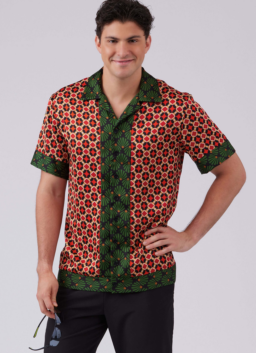 Thumbnail: model in McCall’s Sewing Pattern M8459 Men’s Shirt