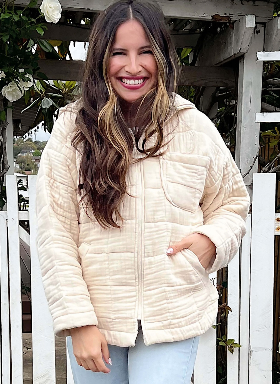 Thumbnail: Know Me Pattern ME2057 Misses’ Jacket with Optional Hood by Alissah Threads
