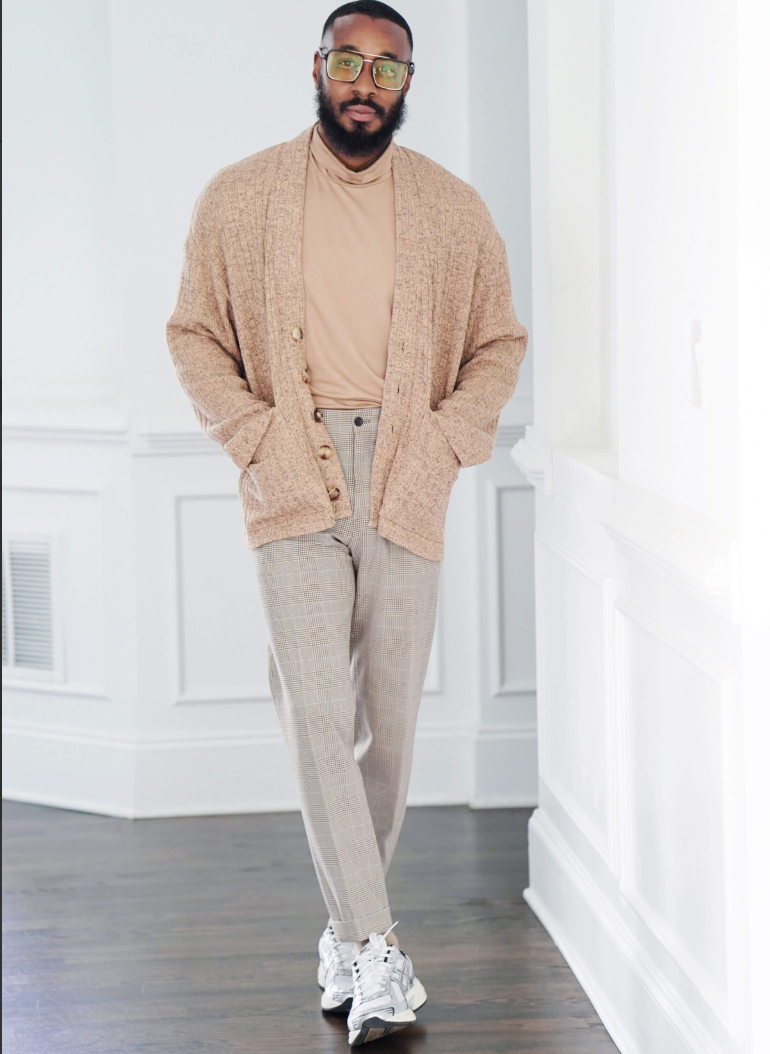 Thumbnail: Know Me Pattern ME2105 Men’s Knit Turtleneck and Cardigan